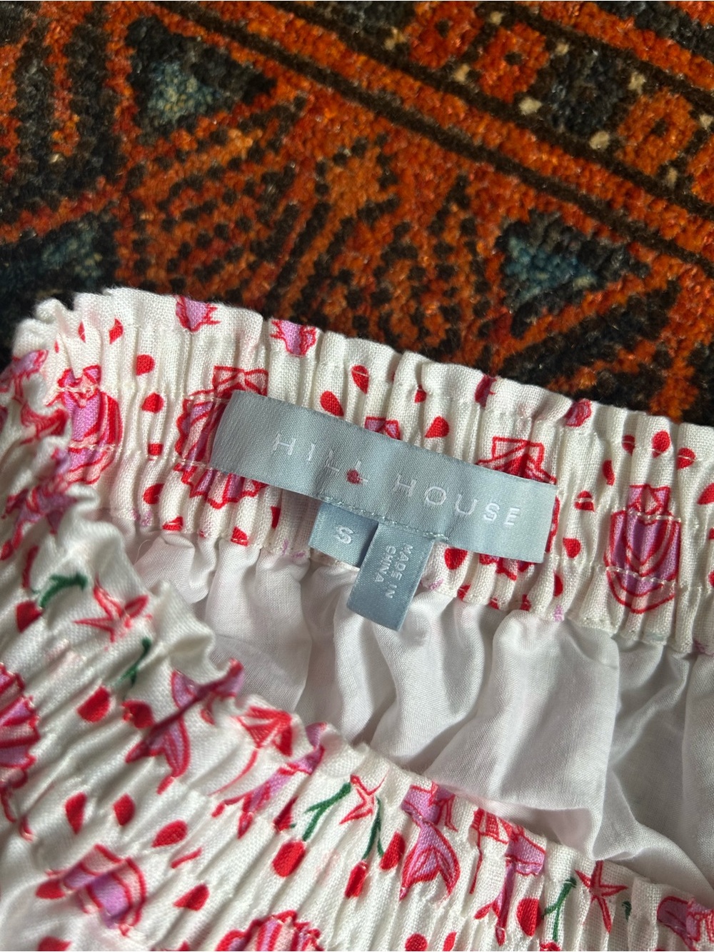 Hill House Paz Mini Skirt - Mermaid Cherry - Picture 3 of 3